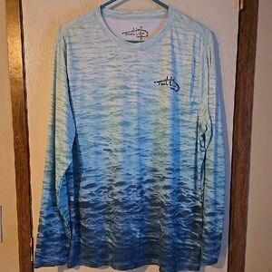 Reel life Men's Casual Blue Long Sleeve Shirt